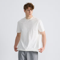 ARVOpm 白色撞色領寬版 T-Shirt 正面
