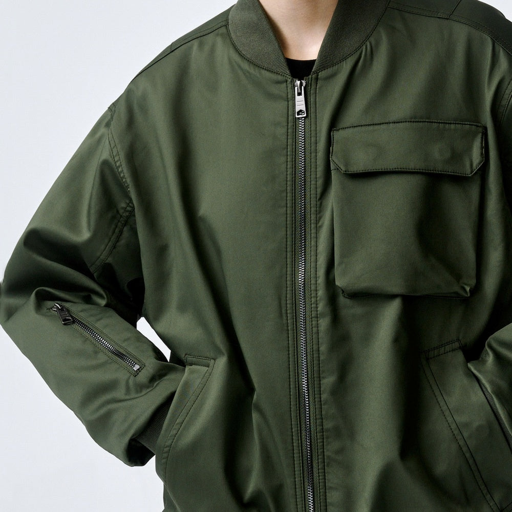 ARVOpm 軍綠鋪棉飛行夾克｜商品圖 8