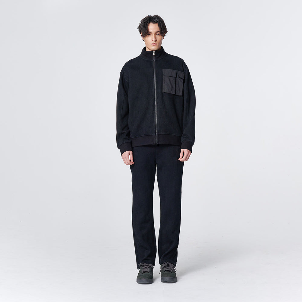 ARVOpm 黑色休閒套裝 褲開衩棉褲｜商品圖 1