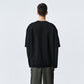 ARVOpm 黑色拉鍊口袋假兩件寬版T-shirt｜商品圖 3