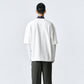 ARVOpm 白色拉鍊口袋假兩件寬版T-shirt｜商品圖 4