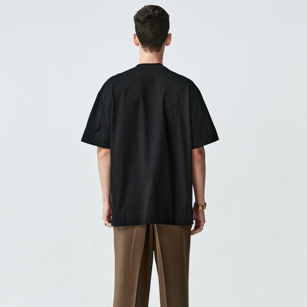 ARVOpm 黑色剪接線口袋短袖T-shirt｜商品圖 3
