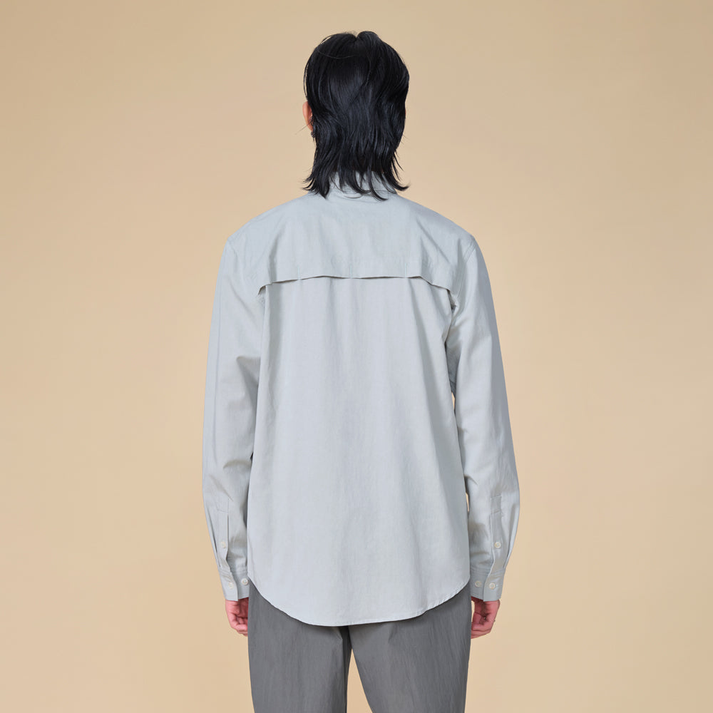 ARVOpm 淺灰休閒長袖襯衫｜商品圖 7