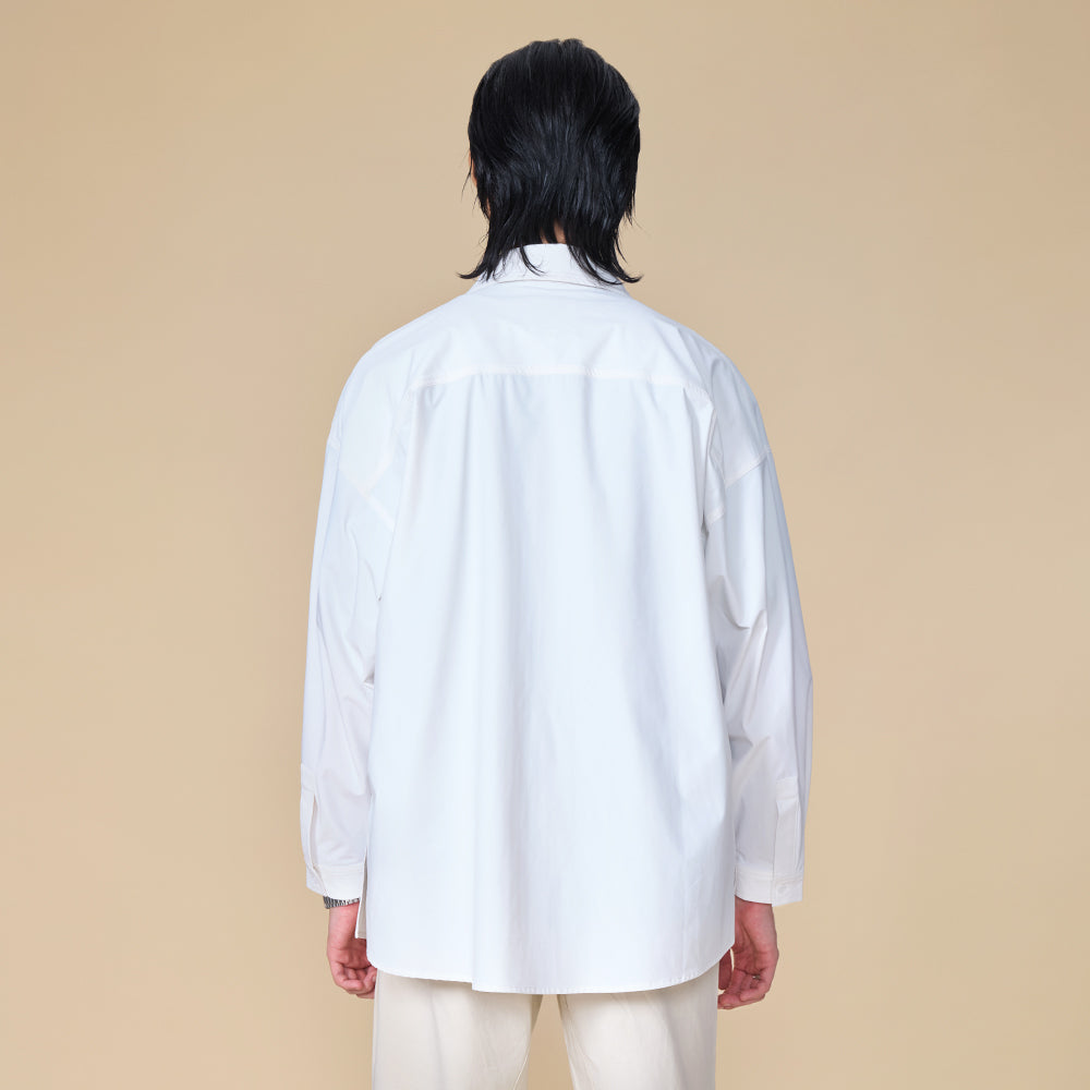 ARVOpm 雙口袋寬鬆白色襯衫｜商品圖 7