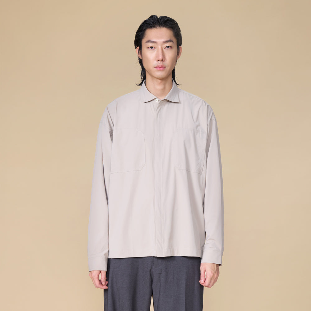 ARVOpm 短版寬鬆灰色襯衫｜商品圖 3