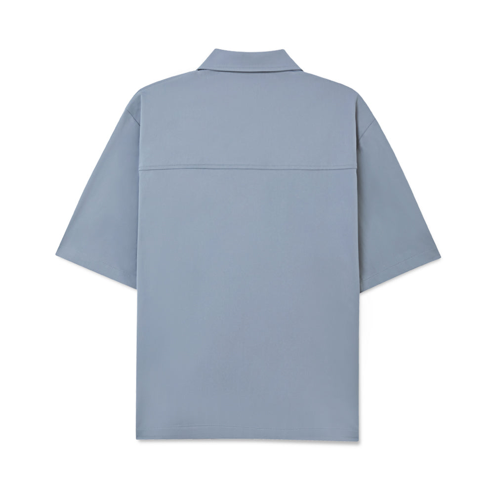 ARVOpm 灰色前開式拉鍊短袖襯衫｜商品圖 2