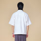 ARVOpm 坑條白色短袖襯衫｜商品圖 7