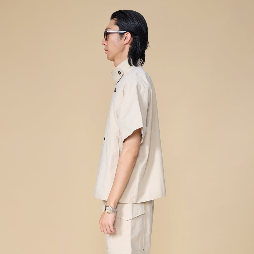 ARVOpm 短版淺卡其短袖風衣造型外套｜商品圖 4
