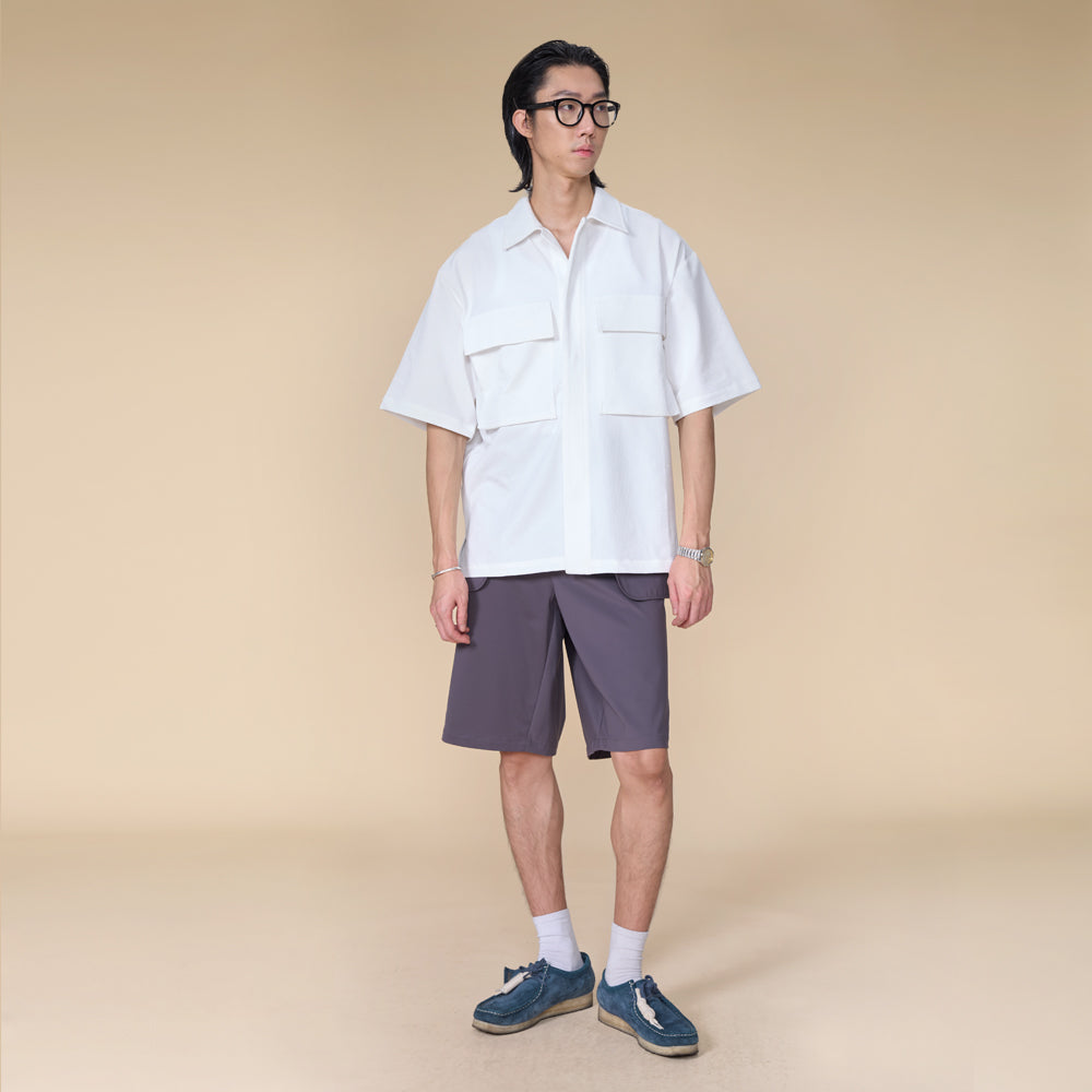 ARVOpm 袋蓋口袋灰色休閒短褲｜商品圖 2