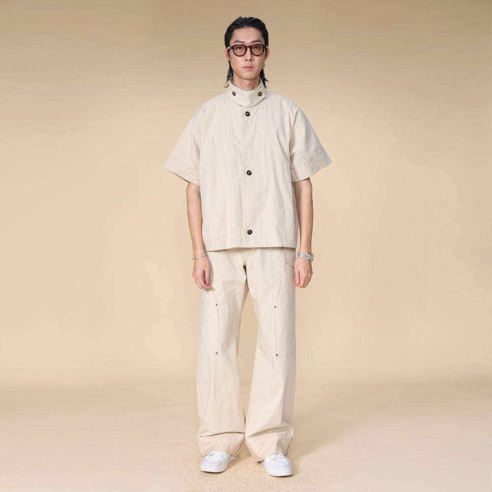 ARVOpm 大口袋反摺淺卡其直筒褲｜商品圖 2