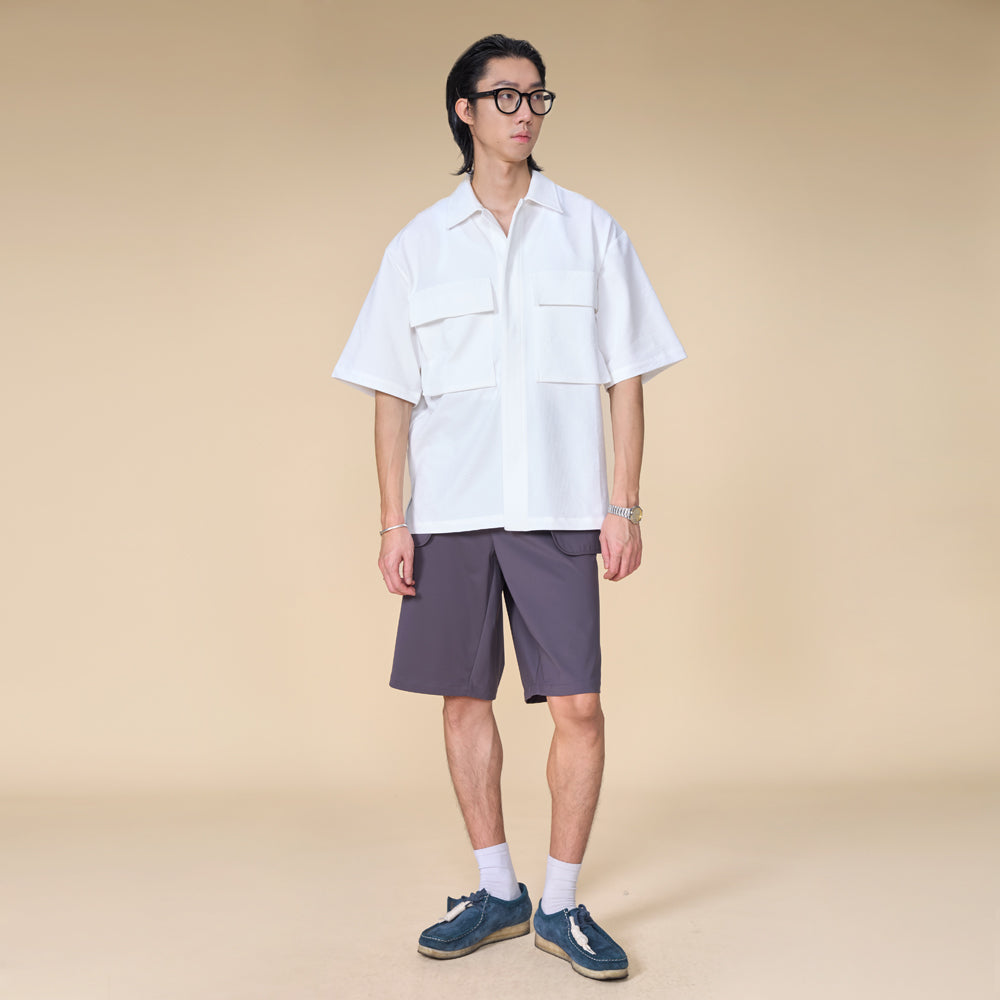 ARVOpm 口袋外翻設計灰色短褲｜商品圖 2