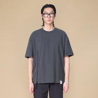 ARVOpm 藏青側開衩拉鍊寬版短袖T｜商品圖 3