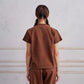 ARVOpm 簡約棕色Baby Tee 商品圖 6