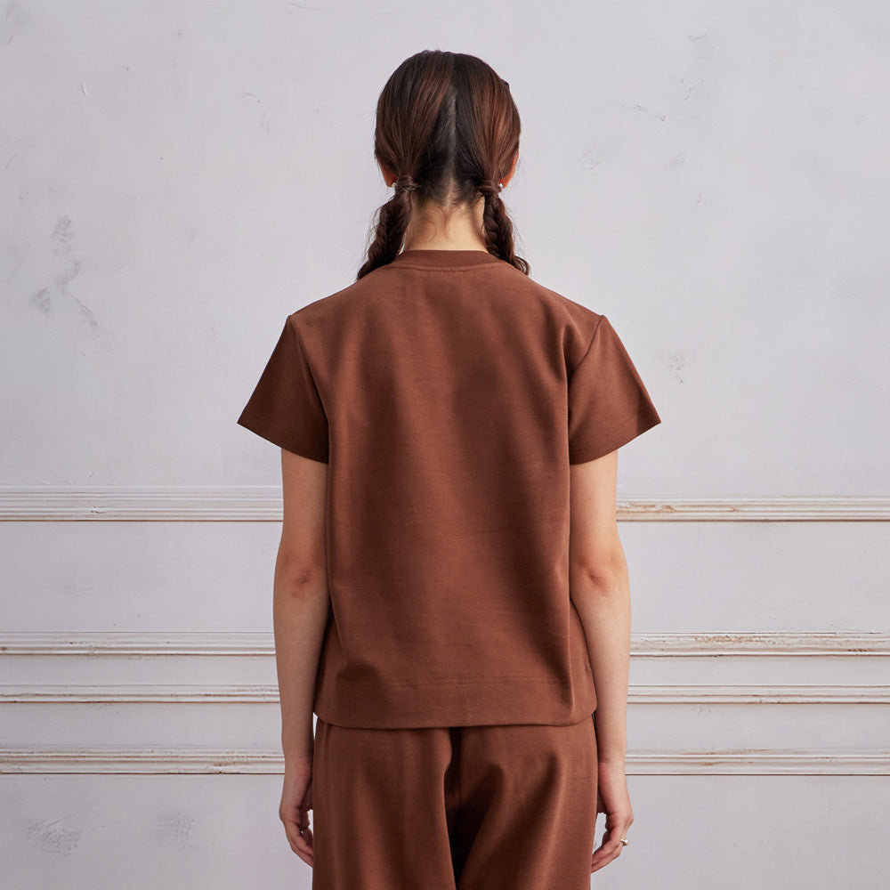 ARVOpm 簡約棕色Baby Tee 商品圖 6