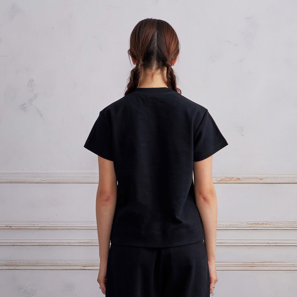 ARVOpm 簡約黑色Baby Tee 商品圖 6