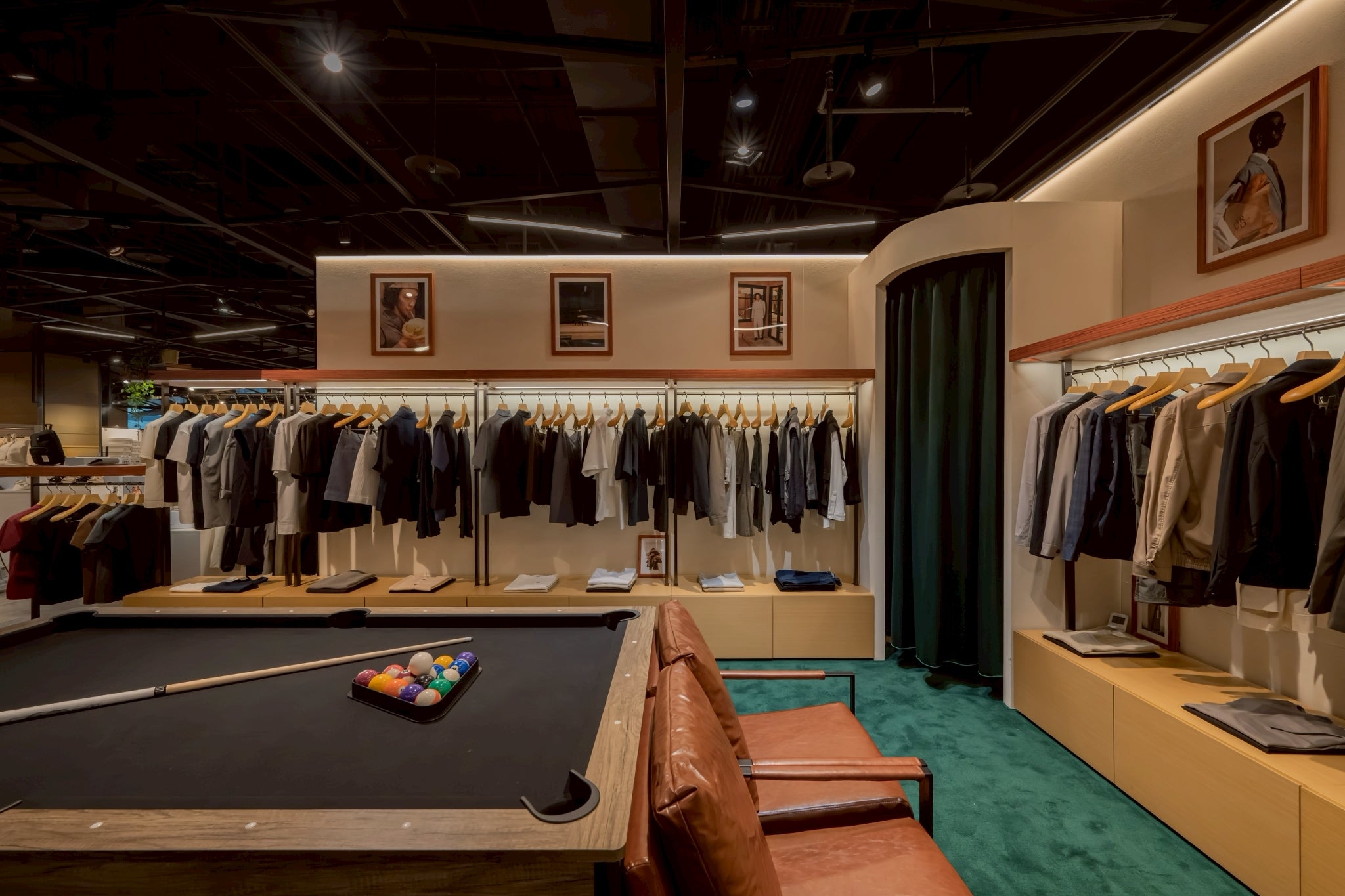 Pool table inside the ARVOpm Taipei store at Eslite Spectrum Songyan