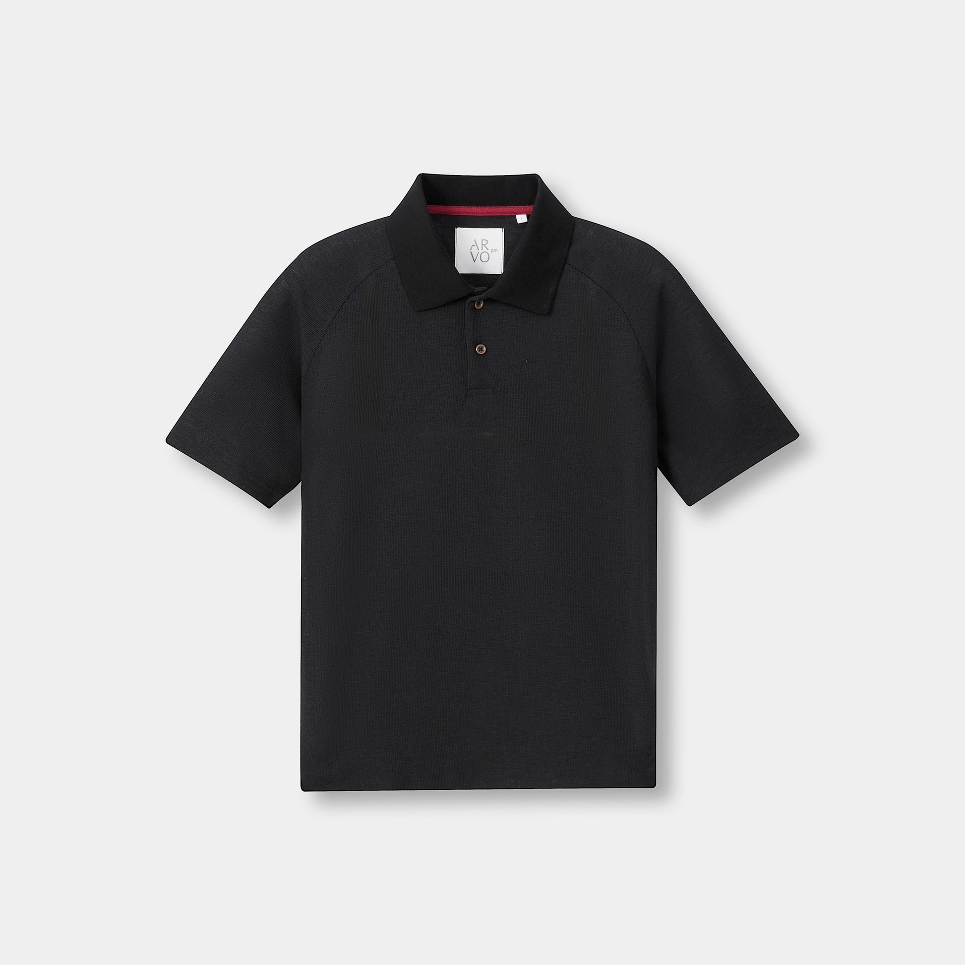 ARVOpm 撞色線設計黑色標準版短袖 Polo 衫 商品圖 9