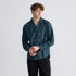 ARVOpm 藍綠色格紋雙排釦仿西外襯衫 正面