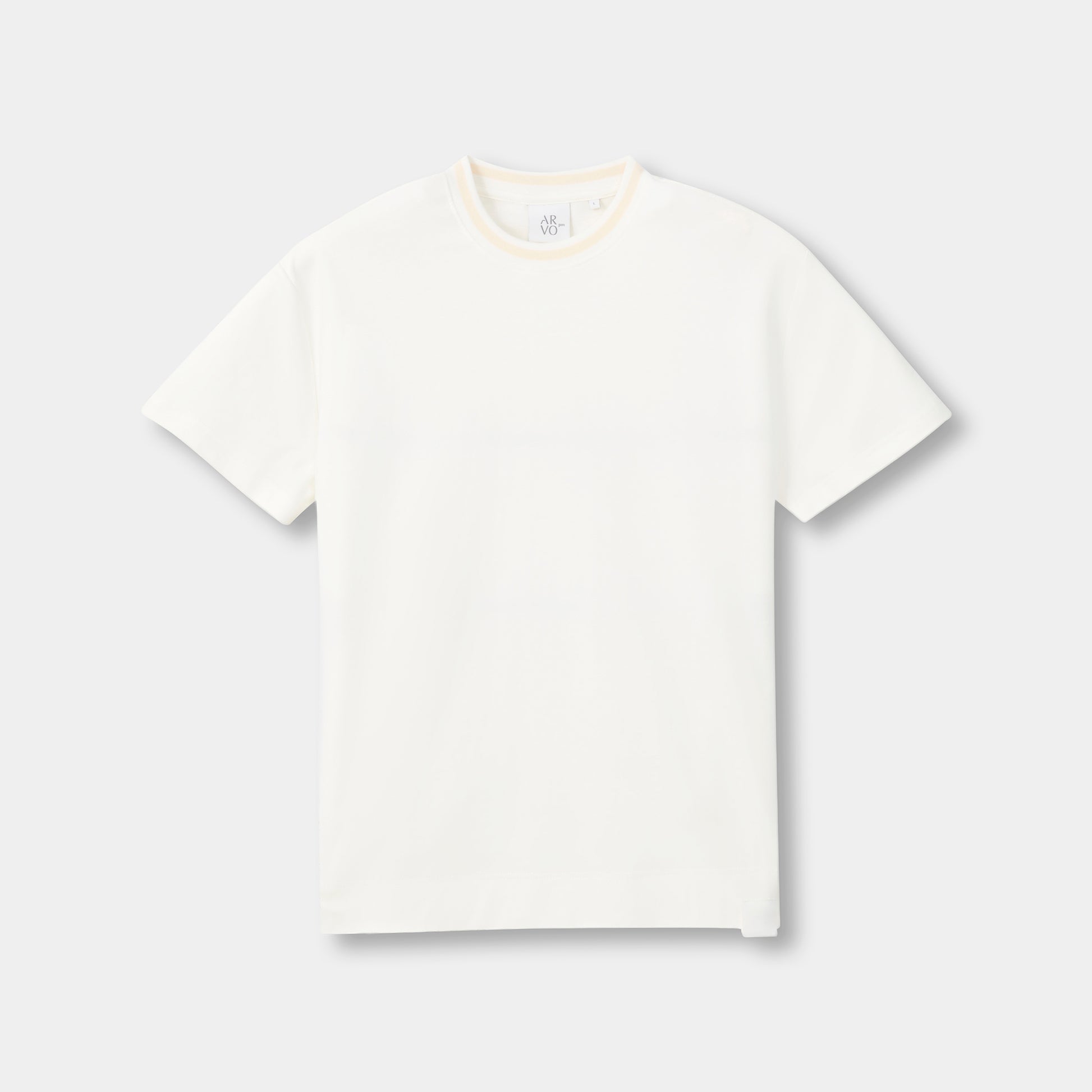 ARVOpm 白色撞色領寬版 T-Shirt 商品圖 9