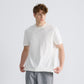 ARVOpm 白色撞色領寬版 T-Shirt 正面